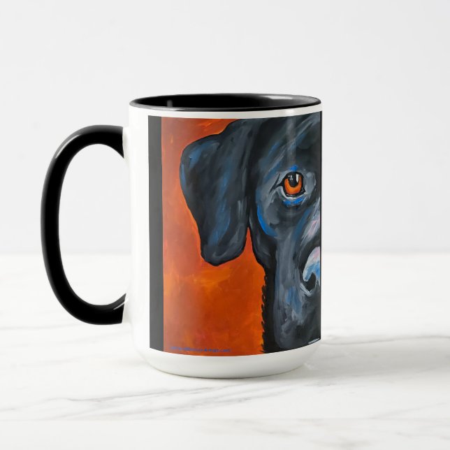 Mug Lab Noir | Mugue Bicolore, 15 oz (Gauche)