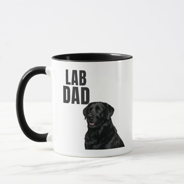 Mug Lab Papa Labrador Noir Café (Gauche)
