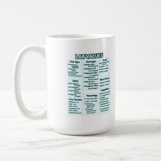 Mug Lab values for nurses -Medical Lab Reference Chart