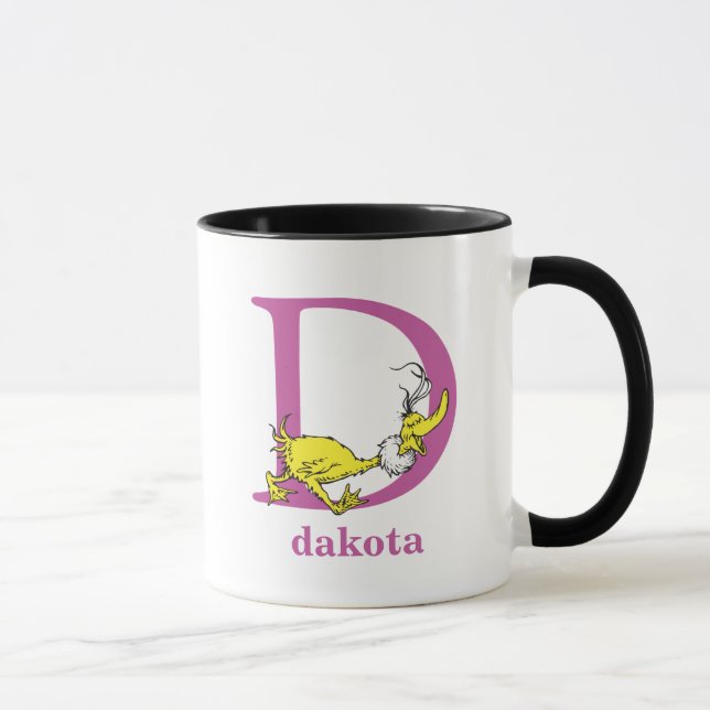 Mug L'ABC de Dr Seuss : Lettre D - Violet | Ajoutez vo (Droite)