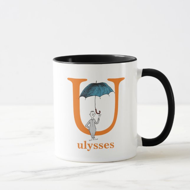 Mug L'ABC de Dr Seuss : Lettre U - Orange | Ajoutez vo (Droite)