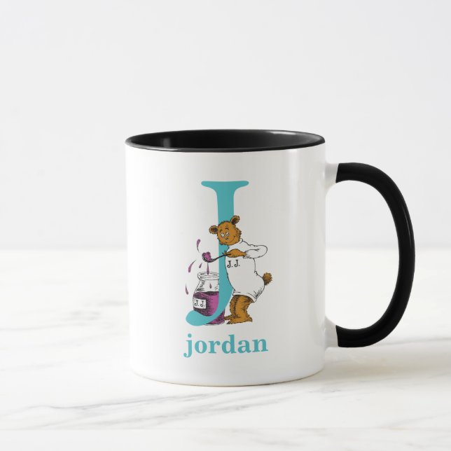 Mug L'ABC du Dr Seuss : Lettre J - Bleu sarcelle | Ajo (Droite)
