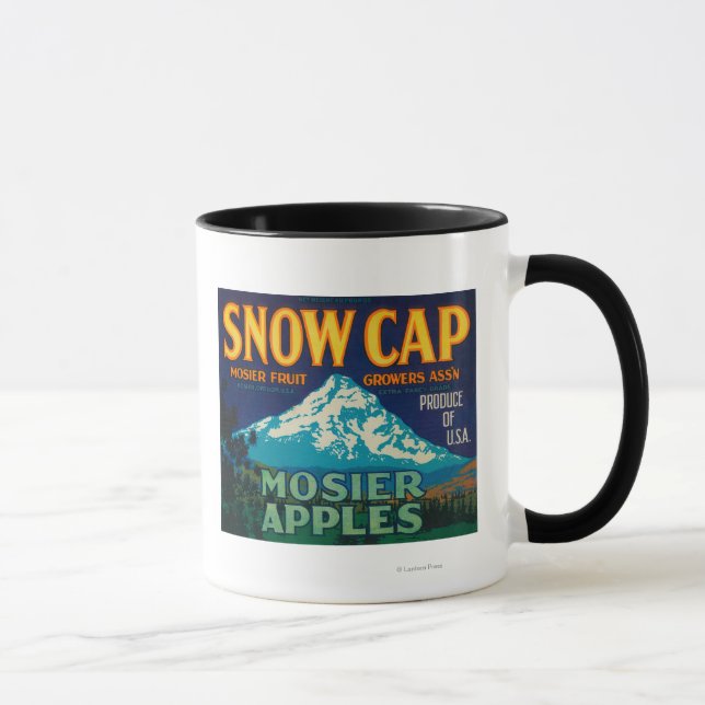 Mug Label Apple Crate Casquette de neigeMosier, OU (Droite)