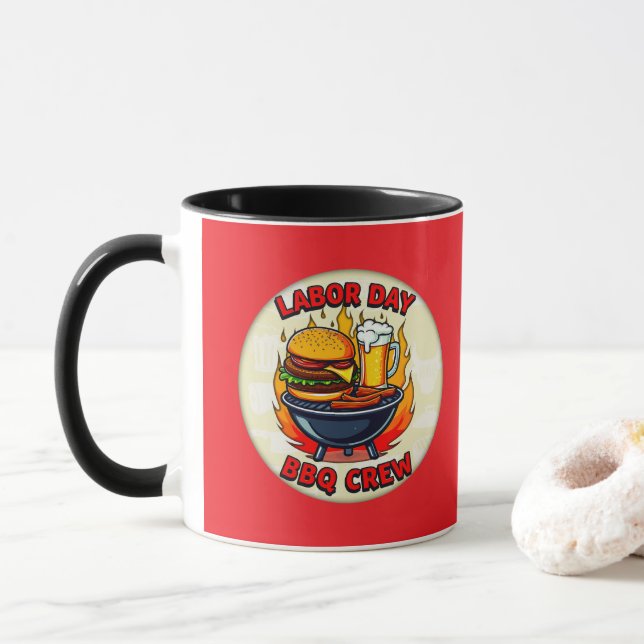 Mug Labor Day BBQ Crew Grill Shirt – Holiday Barbecue  (Avec donut)