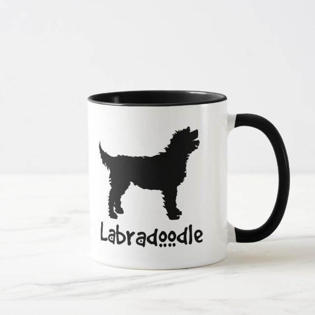 Mug Labradoodle avec le texte frais (Droite)
