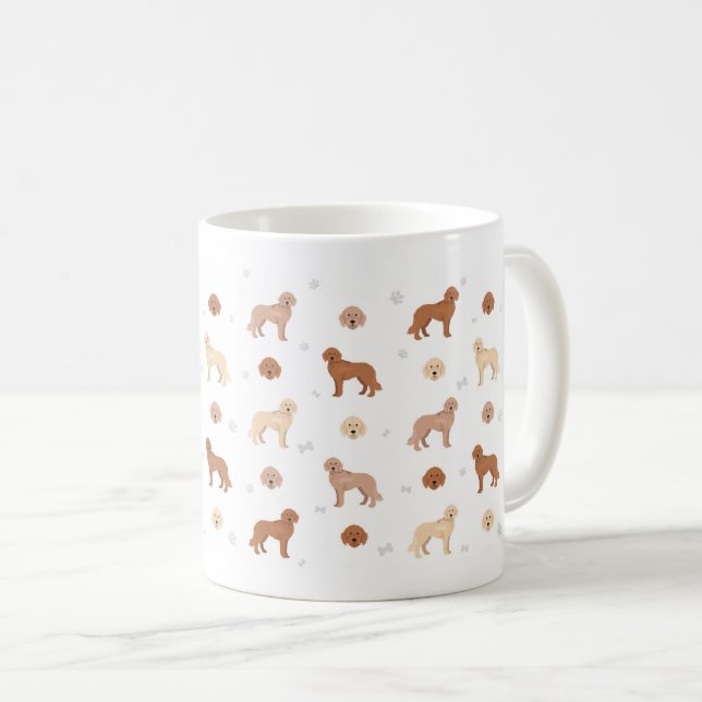 Mug Labradoodle chien mug, un cadeau pour les amateurs (Devant droit)