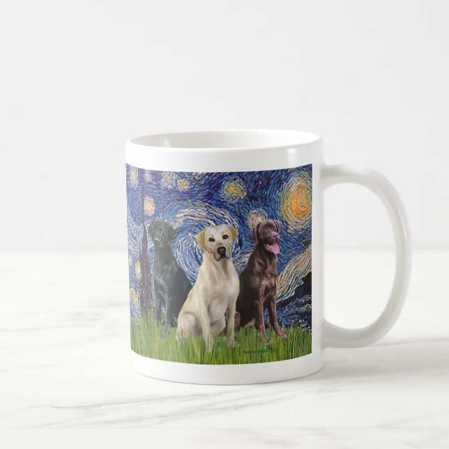 Mug Labrador (3) - Nuit étoilée (Droite)