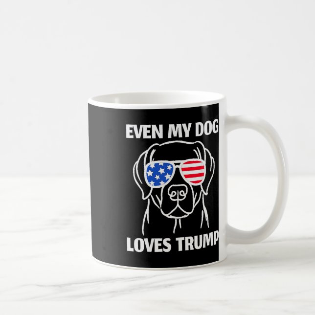 Mug Labrador Chien Sungles Usa Drapeau Même Mon Chien  (Droite)