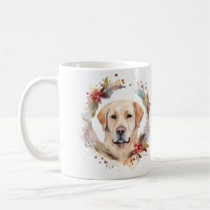 Mug Labrador Christmas Wreath Festive Pup