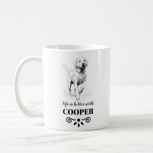 Mug Labrador Life est meilleur avec Custom Dog Name