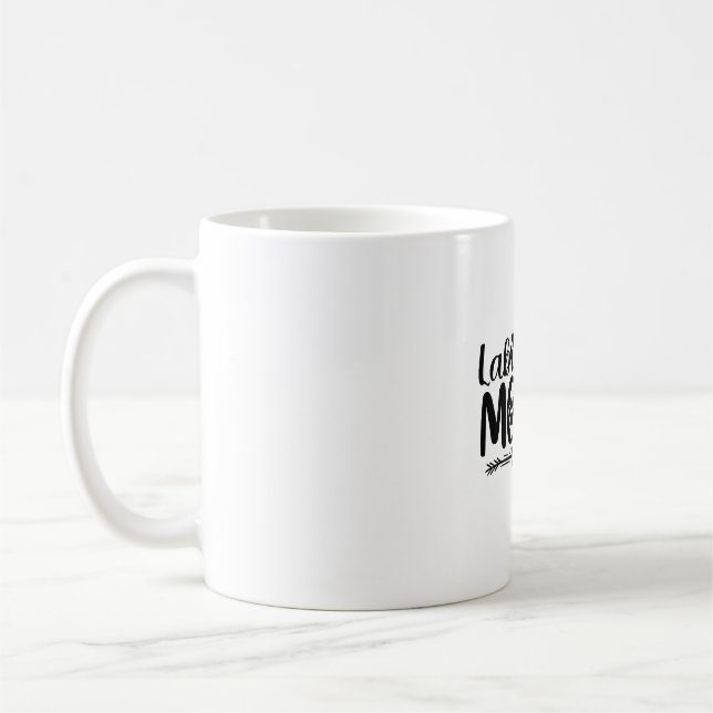 Mug Labrador Maman SVG � Silhouette de Chien & Emprein (Gauche)