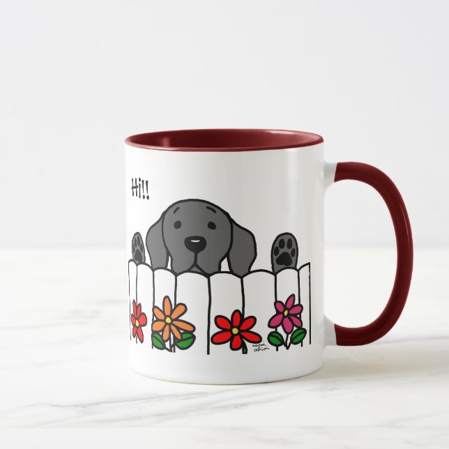 Mug Labrador noir vous observant (Droite)