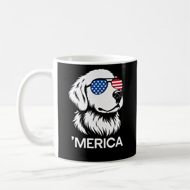 Mug Labrador patriotique Drapeau américain Fête de l'I (Gauche)