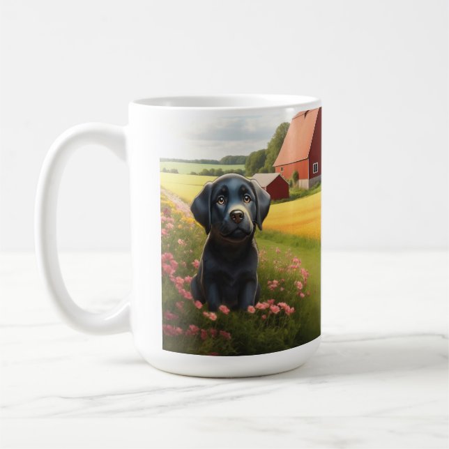 Mug Labrador Retriever à la ferme (Gauche)