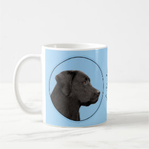 Mug Labrador Retriever Black Peinture Original Chien A
