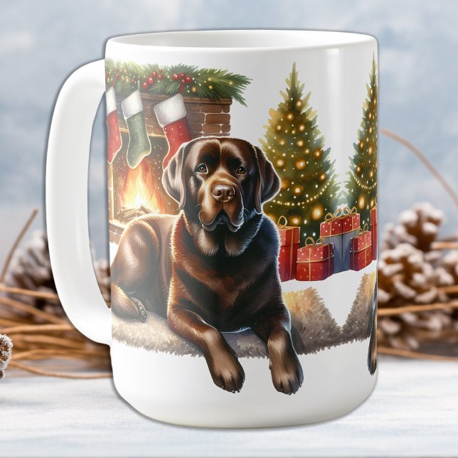 Mug Labrador Retriever Chien Chien Chien Noël (Créateur téléchargé)