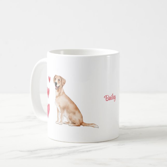 Mug Labrador Retriever Chien personnalisé (Devant gauche)
