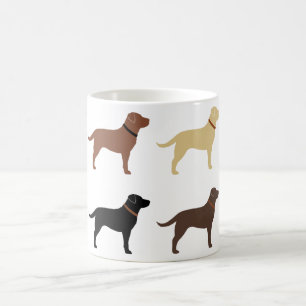 Mug Labrador Retriever Chien Silhouettes Laboratoires