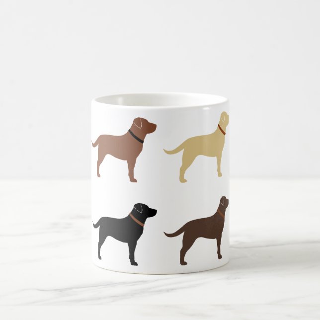 Mug Labrador Retriever Chien Silhouettes Laboratoires  (Centre)