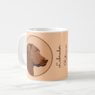 Mug Labrador Retriever (Chocolat) Peinture - Chien Art
