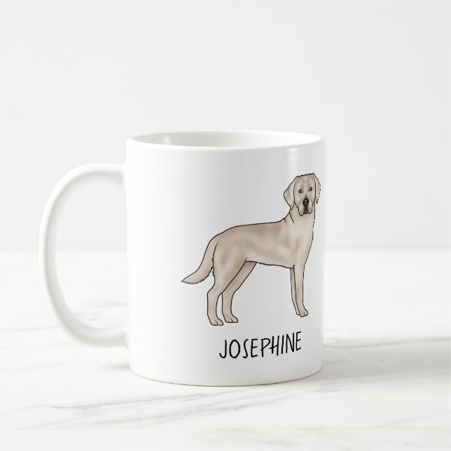 Mug Labrador Retriever crème Chien Lab mignon Nom pers (Gauche)