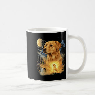 Mug Labrador retriever hurlant à la lune vintage