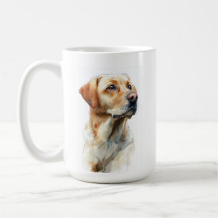 Mug Labrador retriever jaune aquarelle
