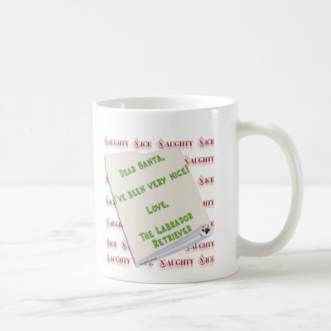 Mug Labrador Retriever Naughty ou Nice (Droite)