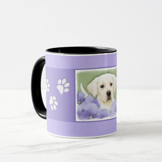 Mug Labrador Retriever Puppy Painting Original Chien A (Devant gauche)