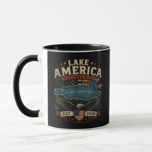 Mug Lac Amérique États-Unis Auparavant Drôle Patriotiq
