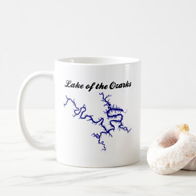 Mug Lac des Ozarks Missouri Rivage Bleu Café (Avec donut)
