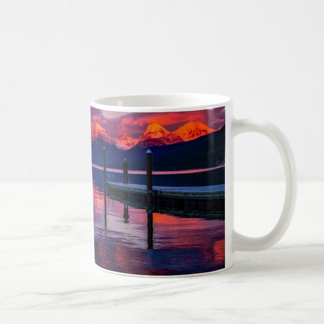 Mug Lac McDonald, ciel de rouge de parc national de (Droite)