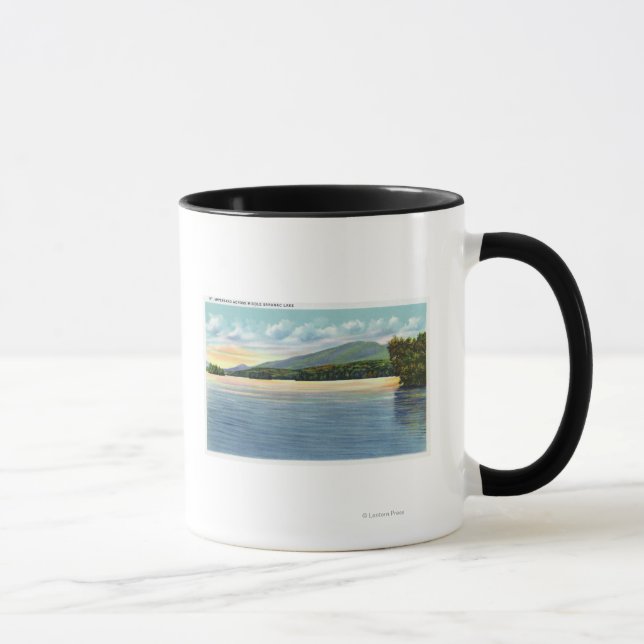 Mug Lac Middle Saranac Vue sur le Mont Ampersand (Droite)