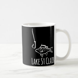 Mug Lac St Clair Michigan Pêche Poisson Avec Hameçon C