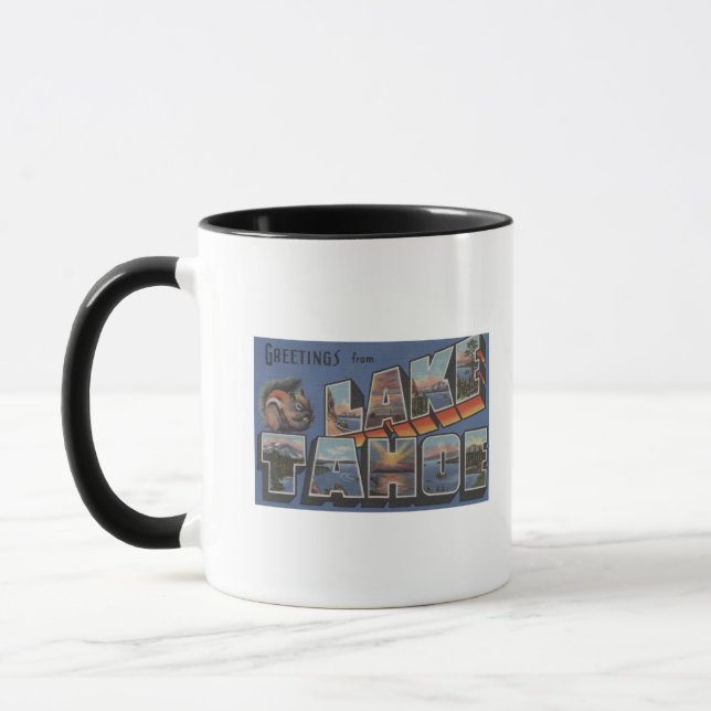 Mug Lac Tahoe, Californie - Scènes à grandes lettres (Gauche)