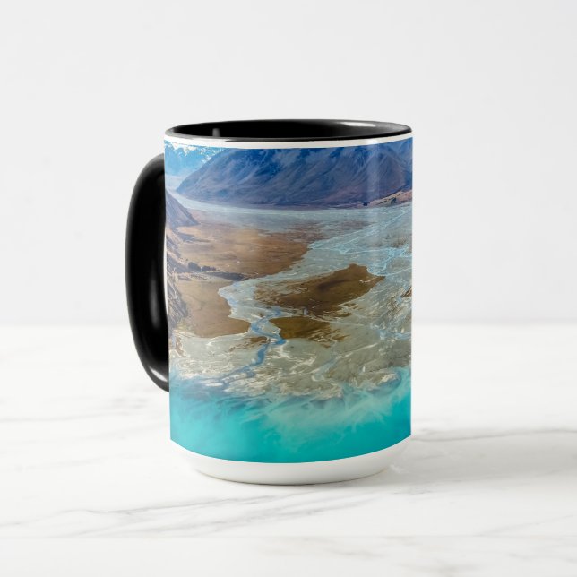 Mug Lac Turquoise Tekapo Alpes Sud Panorama Photo (Devant gauche)