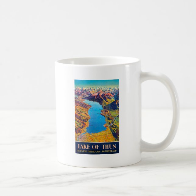 Mug Lac vintage de Thun Suisse Voyage (Droite)