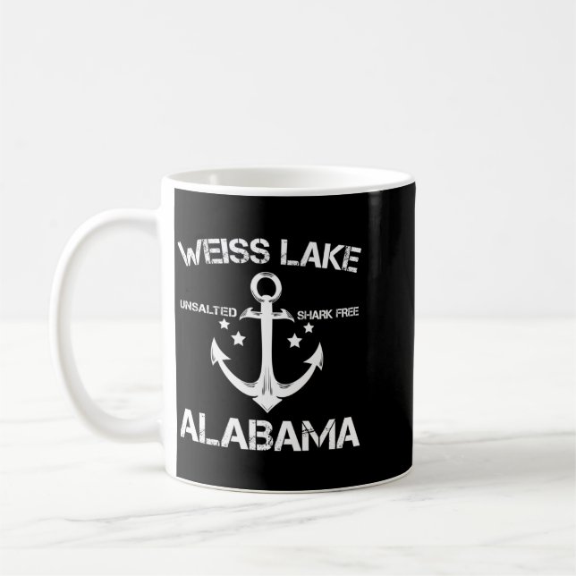 Mug Lac Weiss Alabama Drôle de pêche Camping Été (Gauche)