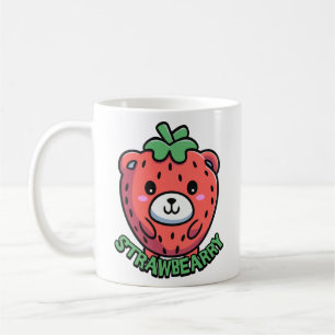 Mug Lâche-moi ! Caricature à l'ours aux fraises mignon
