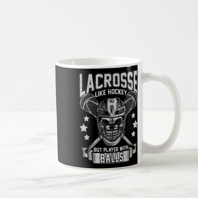 Mug Lacrosse Comme Le Hockey Mais Joué Avec Lax Player (Droite)