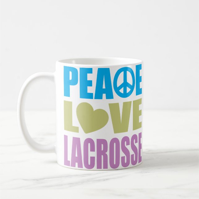 Mug Lacrosse d'amour de paix (Gauche)