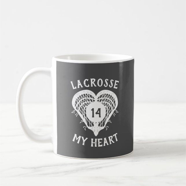 Mug Lacrosse Grey Mon Coeur (Gauche)