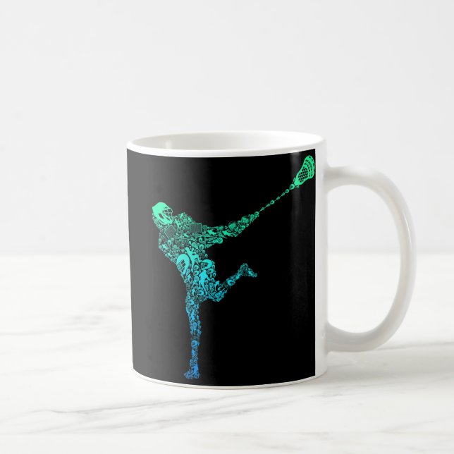 Mug Lacrosse Joueur Jeunes Hommes Enfants Garçons (Droite)