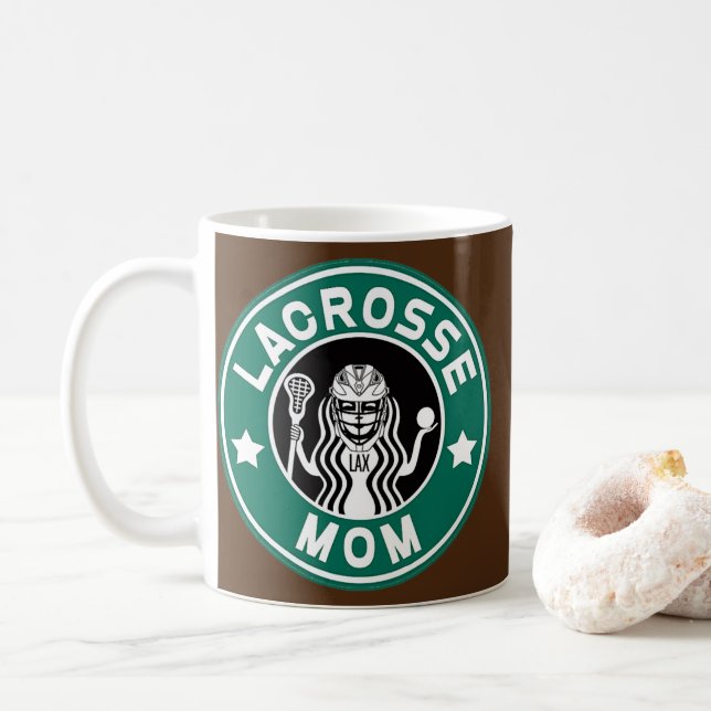 Mug Lacrosse Maman Caféine Lover  (Avec donut)