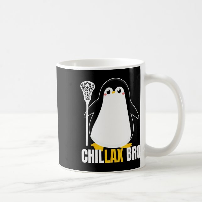 Mug Lacrosse Penguin Funny Lax Team Lacrosse Noël (Droite)