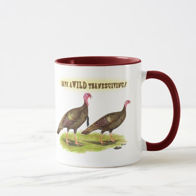 Mug L'action de grâces de la Turquie sauvage (Droite)