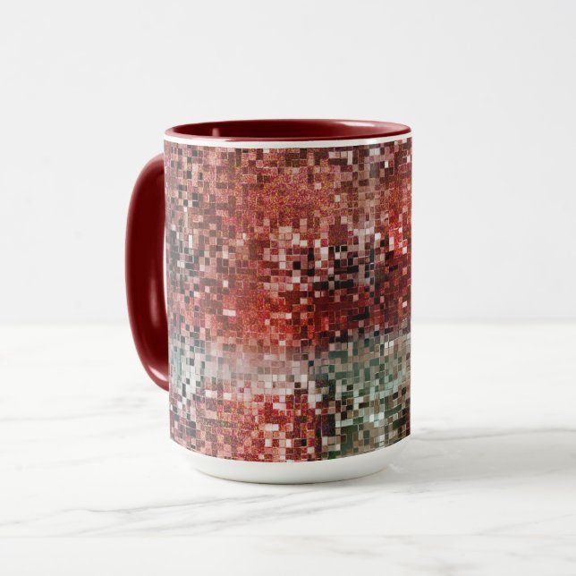 Mug Ladrilho vermelho manchado com tinta spray (Devant gauche)