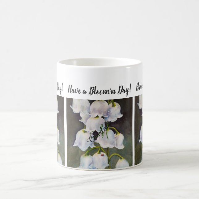 Mug Lady Bug et Lily of the Valley Watercolor Flower (Centre)
