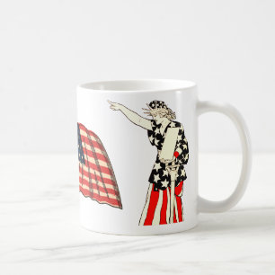 Mug Lady staue Liberty Americana Patriotic ARt