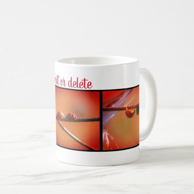 Mug Ladybug Trio Nature Photographie personnalisée (Devant droit)